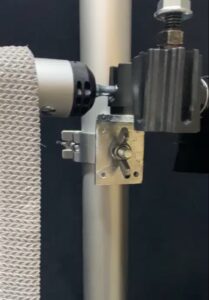 Spotlight-mounted-to-Shoulder-Block-with-Swivel-ready-to-be-on-post-by-StageCare