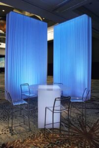 Triple layer with intern light in space divider Versatop set up